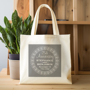 Tote Bag 25e anniversaire du Mariage Personnalisé