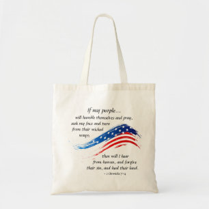 Tote Bag 2 Chroniques 7:14 Si mon peuple prie, États-Unis D