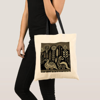 Tote Bag 2 dinausées à la forêt foncée