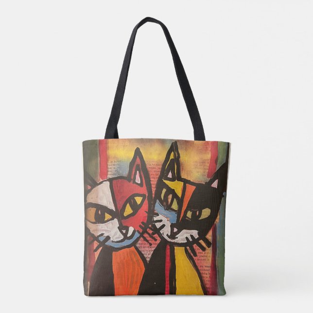 Tote Bag 2 Épaule de chat Fourre-tout (Dos)