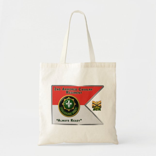 Tote Bag 2e Ligne directrice du régiment de cavalerie blind (Devant)