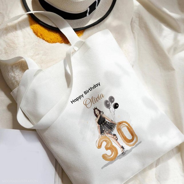 Tote Bag 30 ans, 30 ans heureux (Créateur téléchargé)