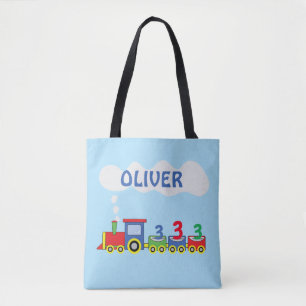 Tote Bag 3e anniversaire Train Personnaliser le nom