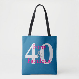 Tote Bag 40 ans et Fabuleux ! Fun personnalisé Anniversaire