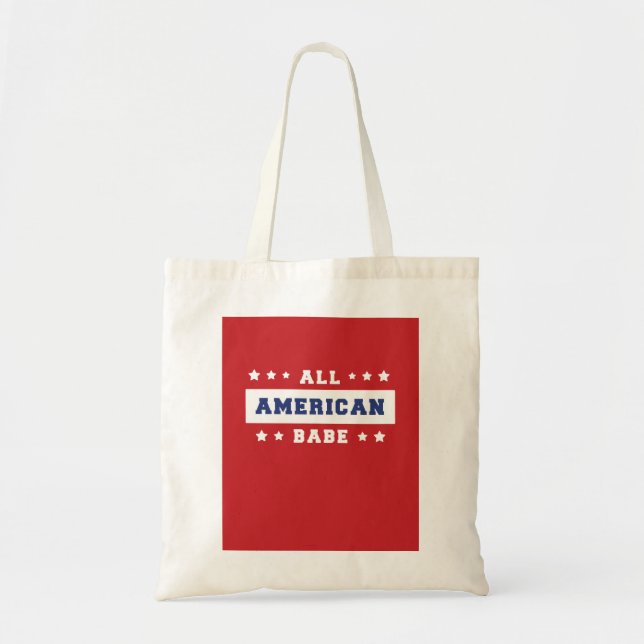Tote Bag 4 juillet All American Babe (Devant)