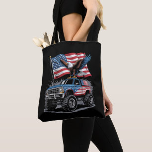Tote Bag 4 juillet camion monstre aigle patriotique américa