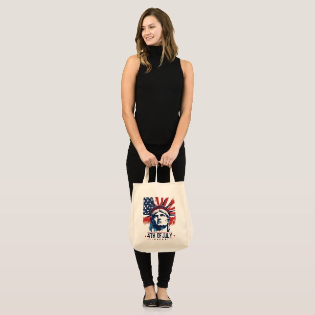 Tote Bag 4 juillet célébration de la fierté patriotique amé (Devant (modèle))