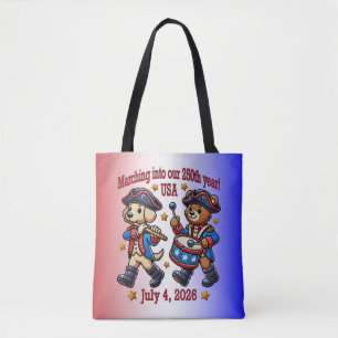 Tote Bag 4 juillet USA 250e anniversaire Semiquincentenaire