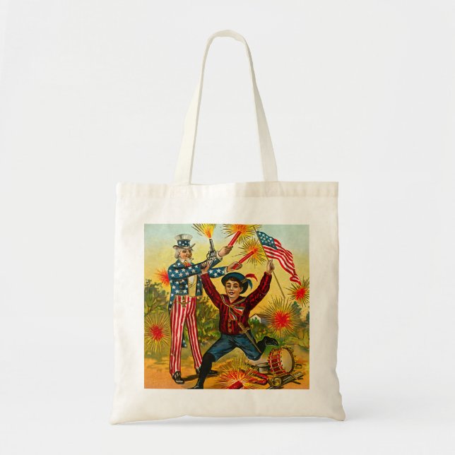 Tote Bag 4 juillet vintage (Devant)