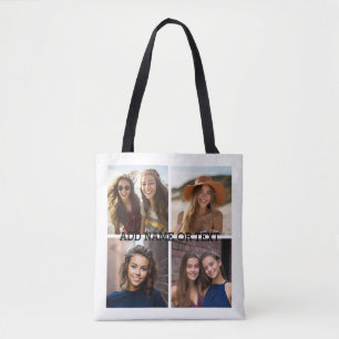 Tote Bag 4 Photo Collage - Arrière - plan blanc