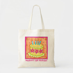 Tote Bag 4ème Le nom de gâteau de joyeux anniversaire