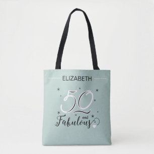 Tote Bag 50 ans et Fantastique Anniversaire Nom Personnalis