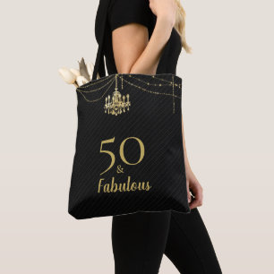 Tote Bag 50 Fabuleux 50e Anniversaire Golden Chandelier Noi