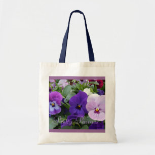 Tote Bag 5 pensées pourpres de bleu de lavande