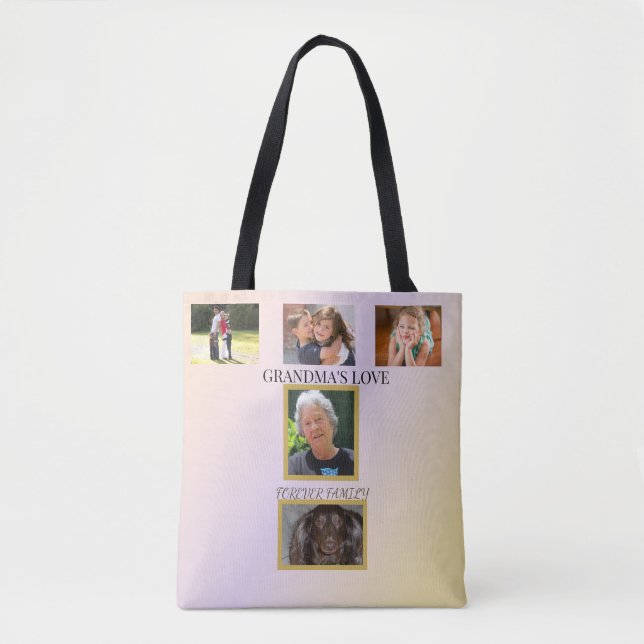 Tote Bag 5-photo Family Tribute  (Devant)