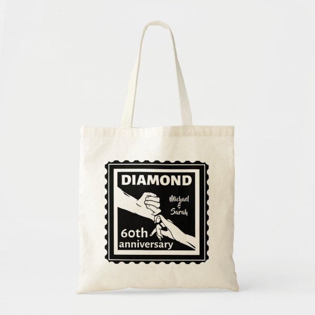 Tote Bag 60e anniversaire du mariage diamant traditionnel (Devant)