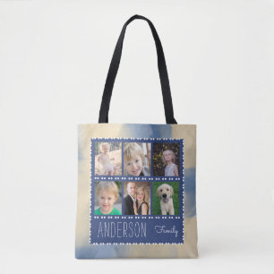 Tote Bag 6 Cadres Photo Famille Collage Personnalisé