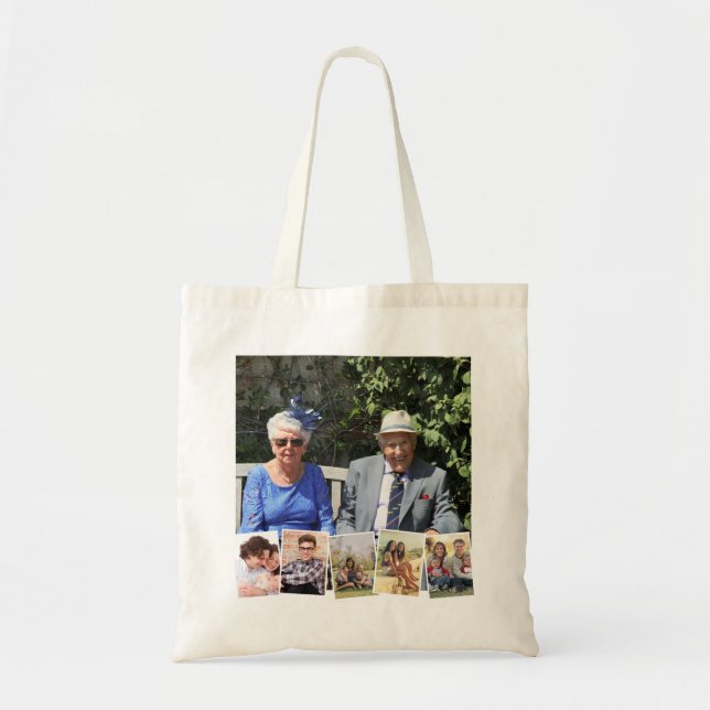 Tote Bag 6 Collage photo, personnalisé (Devant)