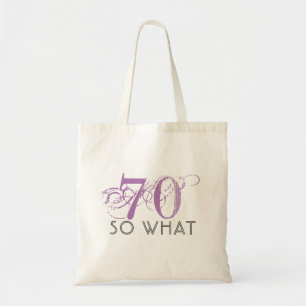 Tote Bag 70 Alors quelle Citation rose drôle 70e Anniversai