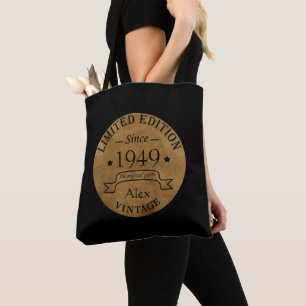 Tote Bag 75e anniversaire vintage personnalisé