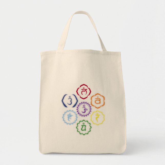 Tote Bag 7 Chakras en cercle (Devant)