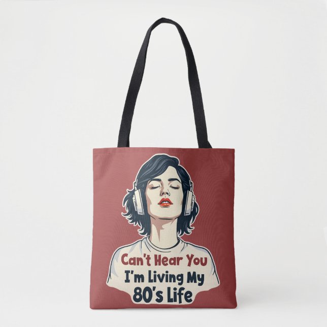Tote Bag 80s Rétro Nostalgic Music Lover Throwback Design (Devant)