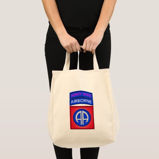 Tote Bag 82e division aéroportée "Parachutiste épouse" (Devant (produit))