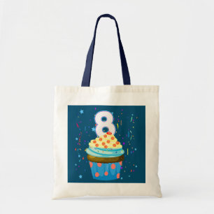 Tote Bag 8 ans c'est mon 8e anniversaire Sweet cupcake Boy
