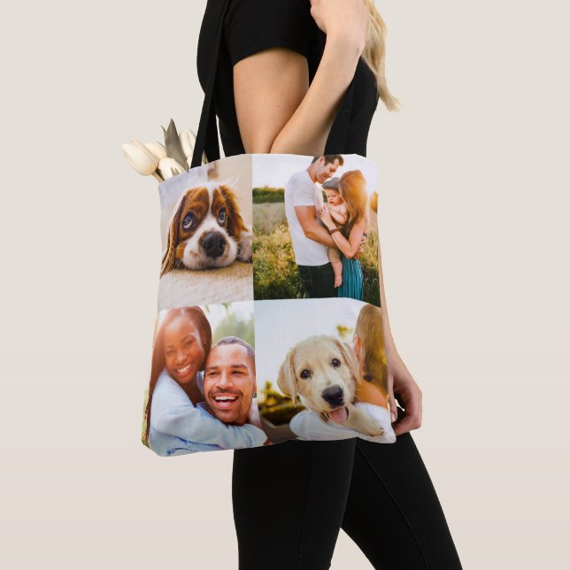 Tote Bag 8 Photo Barrière à deux côtés Imprimer Magasiner S (De près)