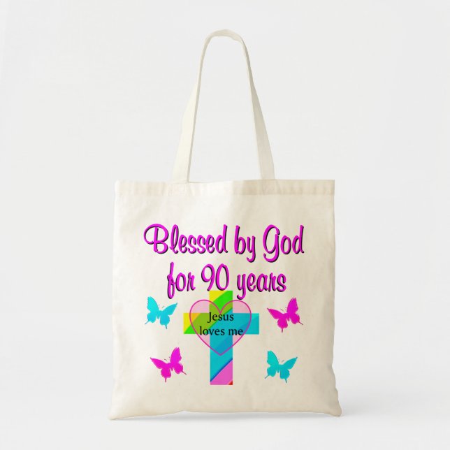 TOTE BAG 90E PRIÈRE D'ANNIVERSAIRE (Devant)