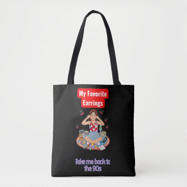 Tote Bag 90s Nostalgia girl  (Devant)