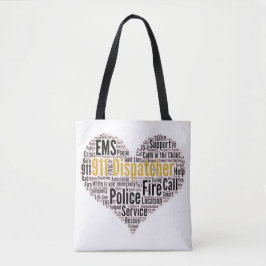 Tote Bag 911 Dispatcher Word Cloud