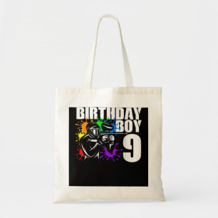 Tote Bag 9 ans Paintball Anniversaire Fête Garçons 9e cadea
