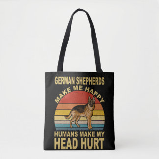 Tote Bag 9 Bergers Allemands Me Rendent Heureux Les Humains