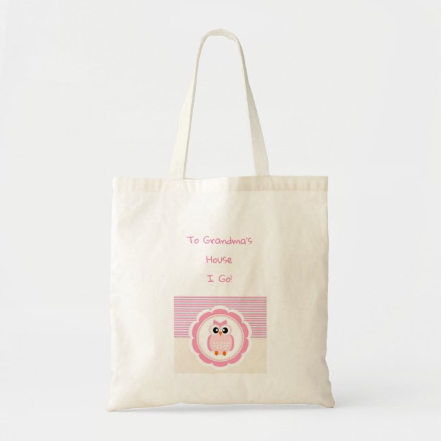 Tote Bag À la maison de grand-mère, je pars ! (Devant)