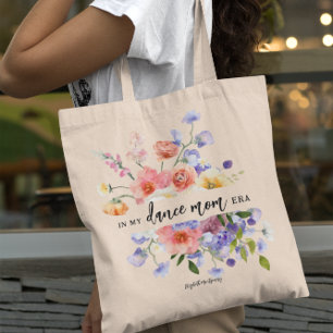 Tote Bag À l'ère de ma mère de danse   Monogramme floral 