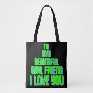 Tote Bag À ma belle petite amie Je t'aime Noël