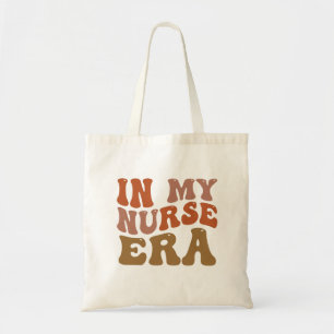 Tote Bag À Mon Ère d'Infirmière Rétro Typographie Ondulée
