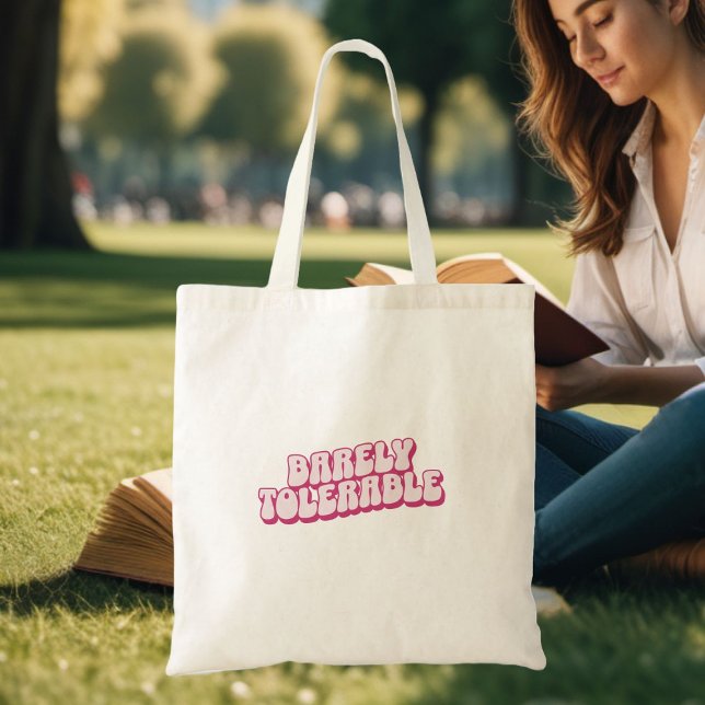 Tote Bag "A peine tolérable" rose Jane Austen inspiré Livre (Créateur téléchargé)