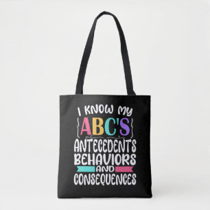Tote Bag ABA Thérapiste Cadeau ABC Comportement Analyste Au