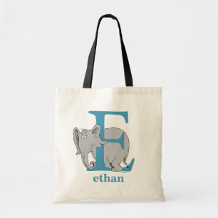 Tote Bag ABC du Dr Seuss : Lettre E - Bleu   Ajouter Votre 
