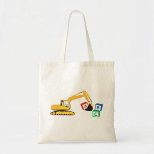 Tote Bag ABC Excavator Construction Truck
