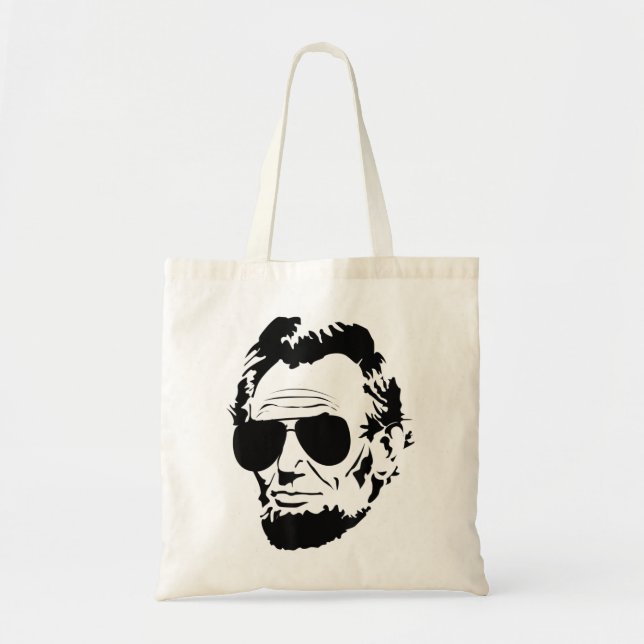 Tote Bag Abe Lincoln Funny Abraham Lincoln Portrait avec Su (Devant)