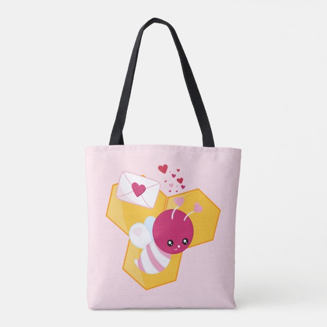Tote Bag Abee Mine Mignonne Abeille aux Coeurs de Saint-Val (Dos)