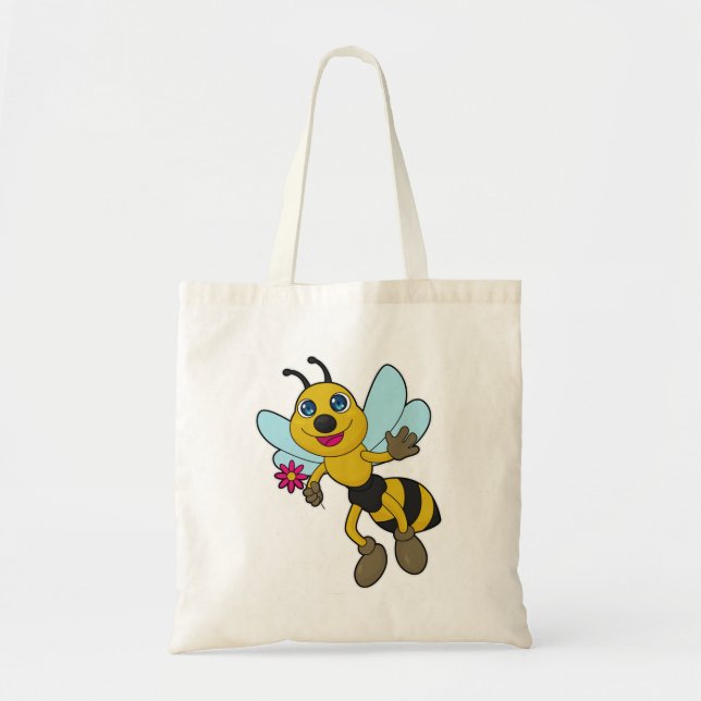 Tote Bag Abeille à fleurs (Devant)