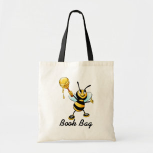 Tote Bag Abeille au miel orange et noir