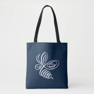 Tote Bag Abeille de miel calligraphique de penwork