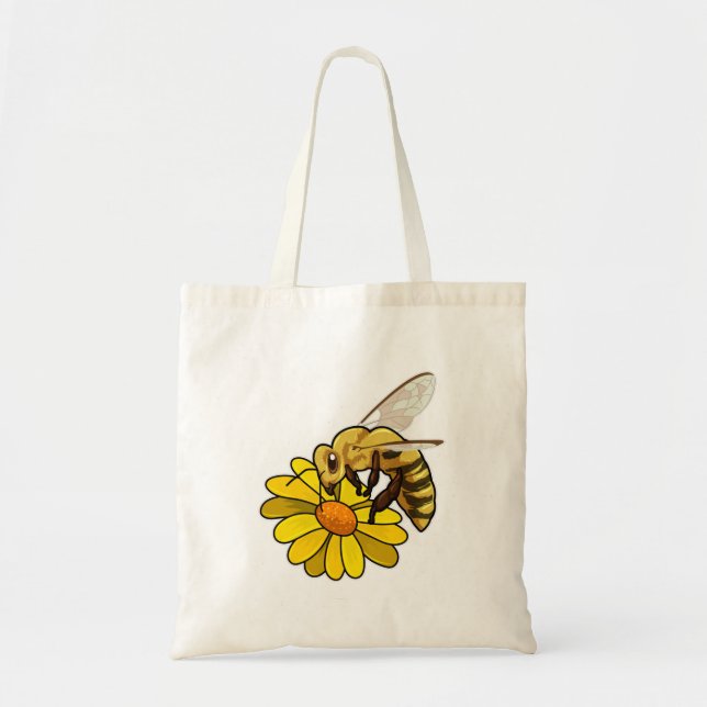 Tote Bag Abeille en fleurs (Devant)