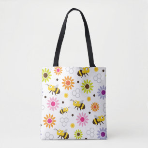 Tote Bag Abeille & Fleurs