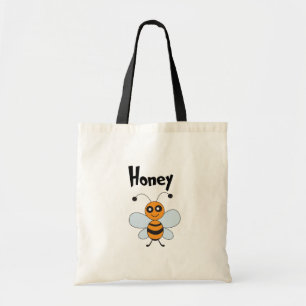Tote Bag Abeille jaune et noire mignonne tendance nature